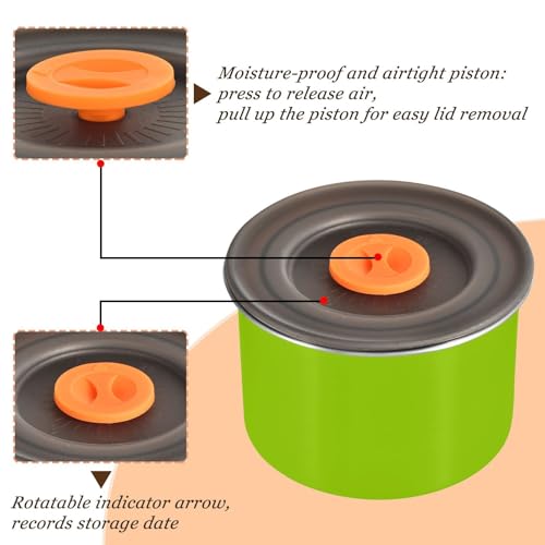 Contenedor de acero inoxidable con tapa verde brillante miniatura 4