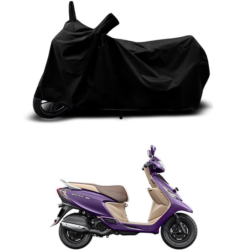Image of 100% Scratchproof /UV-Rays /Heat Protection /Birds Dropping /Water Resistant /Dust Proof /Waterproof /Full Bike Scooty Two Wheeler Body Cover Compatible for Scooty Zest BS6 All Varients[Black]