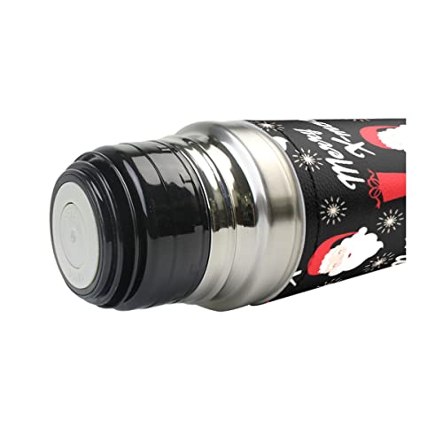 Diseño de patrón de Navidad Botella de agua de acero inoxidable Frasco aislado al vacío Termo 500ml Viaje Deporte Té… - Imagen 4