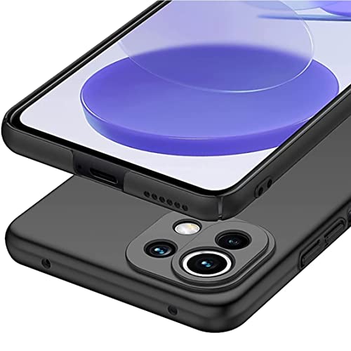 Image of Mobile Back Cover Case for Xiaomi Mi 11 Lite (Silicone Case|CameraProtection|Black SC1510)