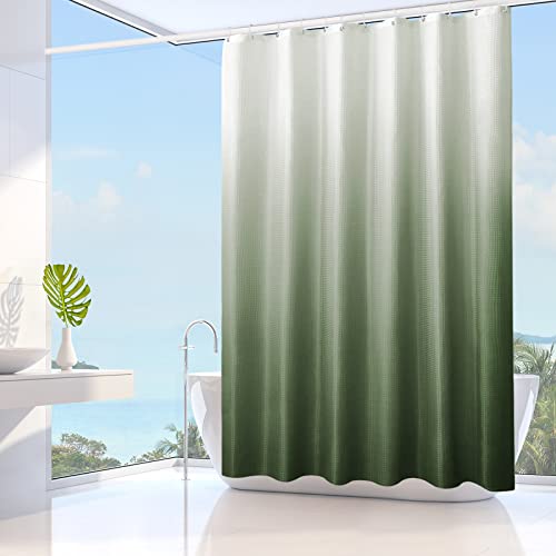 Rideau de douche en tissu lavable anti-moisissure avec crochets inclus