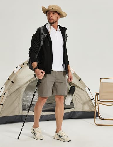 Mource Hiking Cargo Shorts For Men With Pockets - Lightweight Elastic Waist Tactical Shorts For Travel Fishing Casual thumb #6