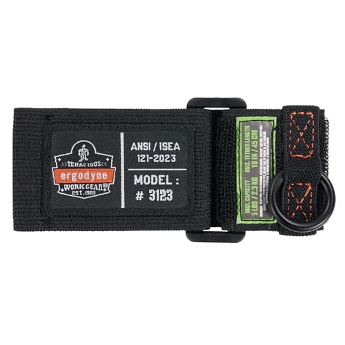 Image of Ergodyne Squids 3123 Tool Wristband with D-Ring Tool Lanyard Tethering Attachment Point, Tool Weight Rating 5lbs