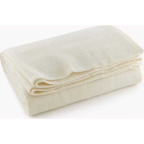 Faribault Pure & Simple Wool Blanket - Bone White - Twin