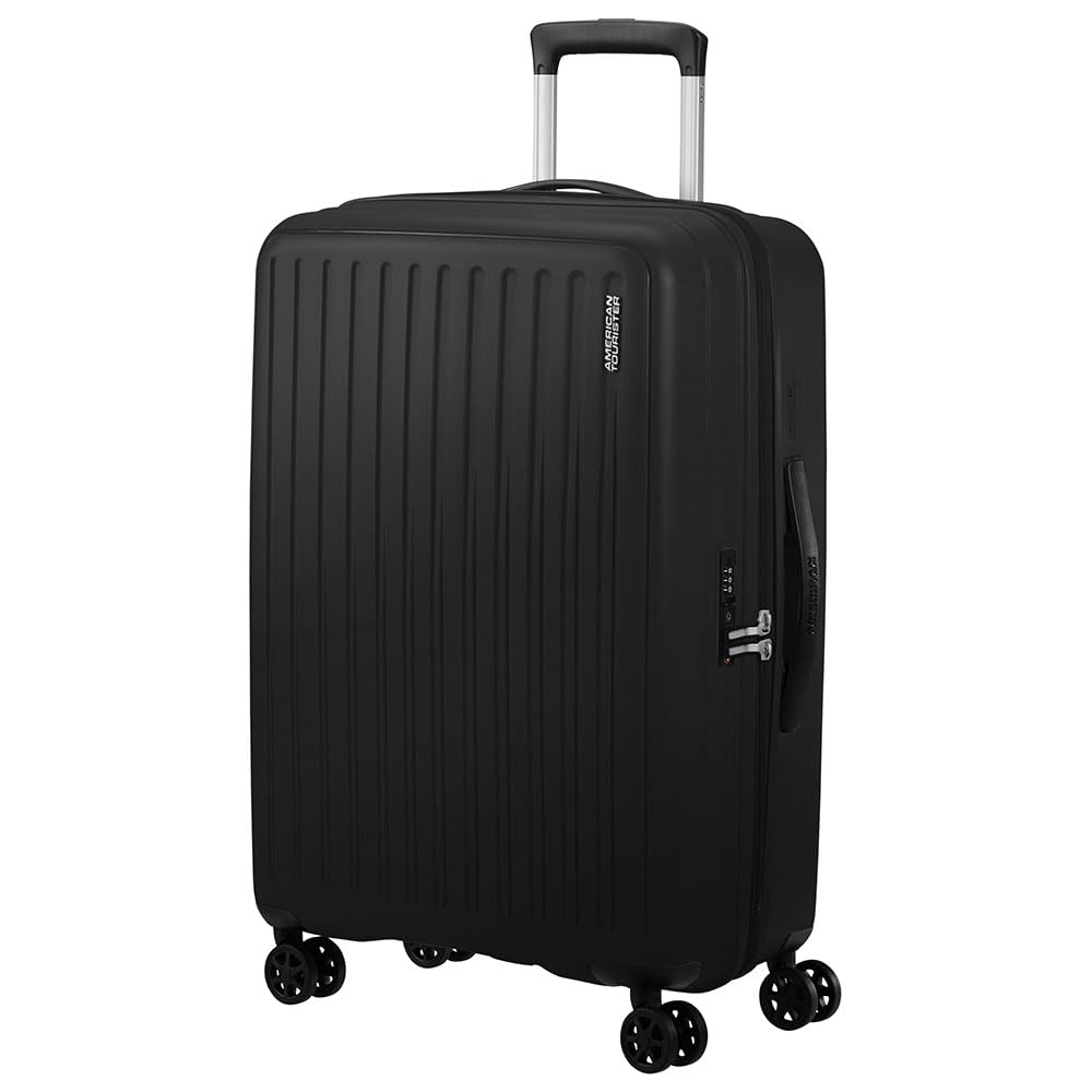 American Tourister Sztywny wózek w rozmiarze M, wykonany z polipropylenu (PP), wytrzymały i odporny na zarysowania. Bardzo praktyczny i super lekki, ma dwie duże przegrody, przegrodę w górnej komorze