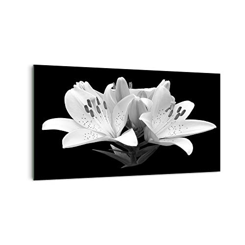 Küchenrückwand 'Schöne Lilienblüten' in div. Größen, Glas-Rückwand, Wandpaneele, Spritzschutz & Fliesenspiegel