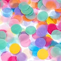 6000 Stück Konfetti Bunt - Groß Konfetti Streudeko Tischdeko Geburtstag Hochzeit Pastell Mehrfarbig Runde Papierreste im Gewicht 60g für Luftballons, Geschenkbox, Dekoration für Feier Party Jubiläum
