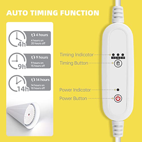 Bstrip Hanging Full Spectrum Hanigng Grow Lights For Indoor Plants, 25W Bulbs With 16.4Ft Power Cord, 5000K Plant Light With Timer For Garden, Flowers #TOP3