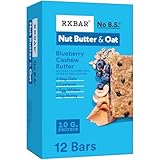 RXBAR Nut Butter and Oat Protein Bars, Protein Snacks, Snack Bars, Blueberry Cashew Butter, 23.2oz Box (12 Bars)