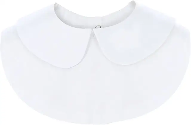 Cuello Falso Desmontable Mujer Algodón - Collar Falso Elegante para Camisas y Blusas (Blanco)