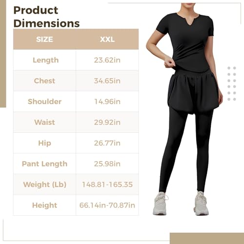 Ensemble d'entraînement respirant et extensible legging taille haute - 4