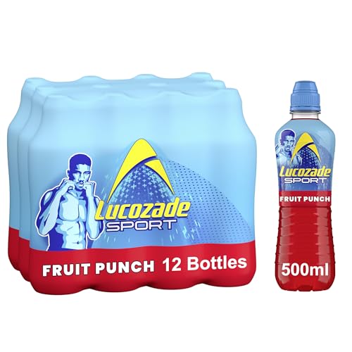 Lucozade Sport Body Fuel - Fruit Punch 12x500ml| Isotonic sports drink, with Electrolytes and Vitamin B3 | Still | Bursting with Flavour