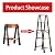 Telescoping Ladder Extension Telescopic Collapsible Rv Telescope Foldable Extendable Tall Compact Aluminum Ladders for House Roof Travel Trailers Adjustable Retractable 330lbs Capacity AType 1.7m