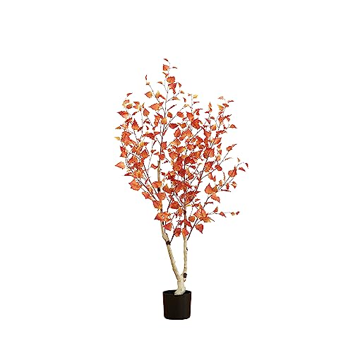 Nearly Natural 5ft. Autumn Birch Artificial Fall Tree