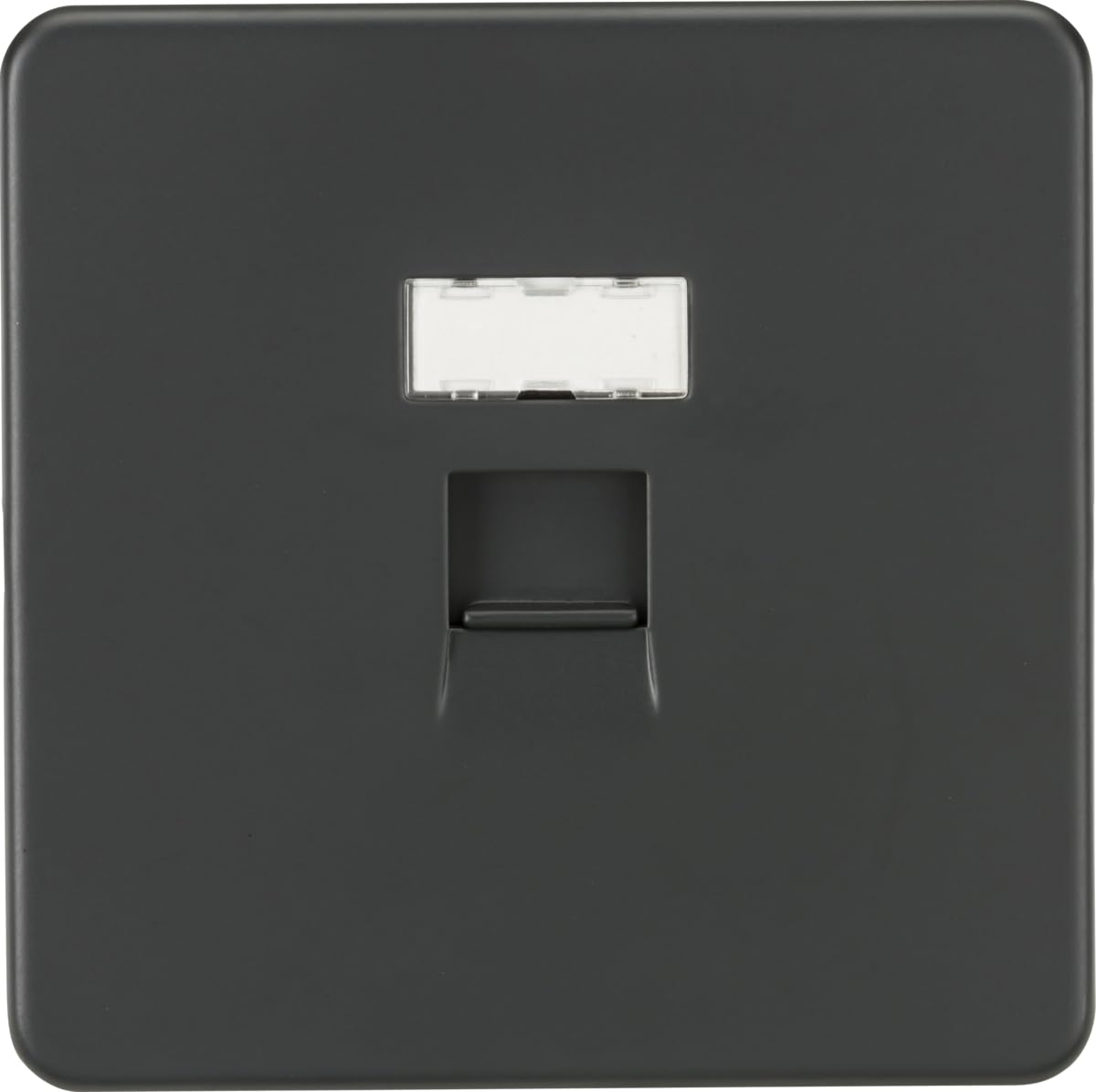 Knightsbridge Antracite Screwless Rj45 Network Outlet - Anthracite