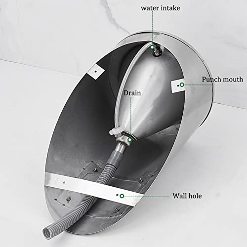 Bagni Moderni WC in Acciaio INOX a parete, per USO domestico, Hotel, bagno, WC pubblico, verticale, sensore automatico, Anti-intasamento miniatura 5