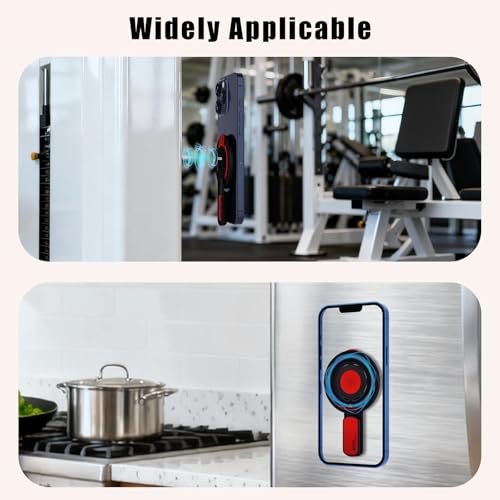 Image of 3-in-1 Magnetic Phone Grip Stand with 360 Roration Angle Adjustment, Silicone Finger Ring & Fidget Toy Design, Gym Dual-Sided Magnetic Phone Kickstand for All Phones