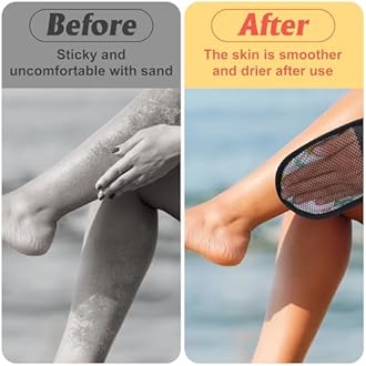 codree 2 Pcs Sand Wipe Off Mitts, Beach Theme Sand Remover for Beach, Beach Sand Remover Cleaner Mitts Bag, Beaches Travel Mitt for Outdoor Activities Volleyball Sandboxes