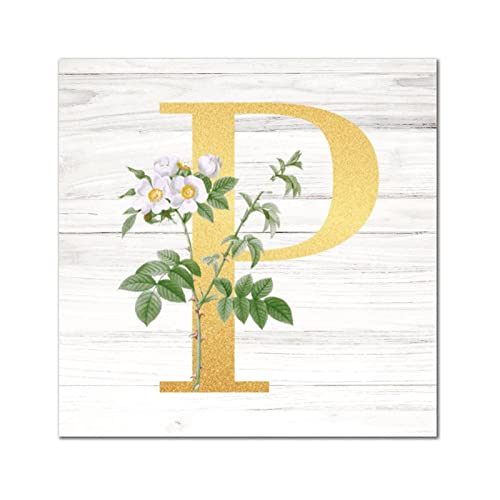 Lettres dorées en bois monogramme chic 40cm pour décoration murale