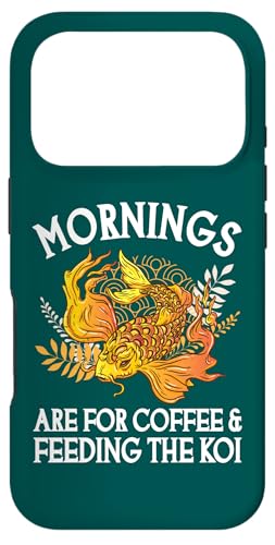 朝はコーヒーと鯉の餌やりに スマホケース iPhone 17 Pro 用