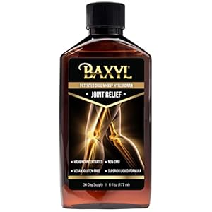 BAXYL® – Liquid Hyaluronic Acid for Joint Relief Supplement (Vegan, Gluten-Free, Non-GMO, Patented Oral MHB3) | 6 Oz, 36 Day Supply