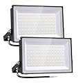 Onforu 2 Pack 100W LED Flood Light Outdoor, 8900LM Super Bright Outdoor Security Lights, IP66 Waterproof Flood Lights Outdoor, 6500K Daylight White Floodlight for Yard Garden Playground Basketball