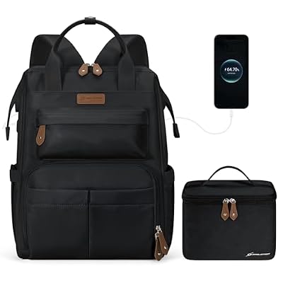 Maelstrom 15.6-17.3" Laptop Backpack with Lunch Box, Work Bag for Women Men