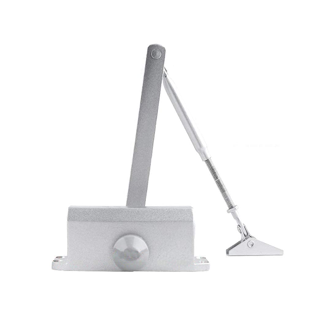Cierrapuertas automático de Muelle, Cierre de Puerta hidráulico automático con Resorte y Brazo Ajustable(Large202mm)