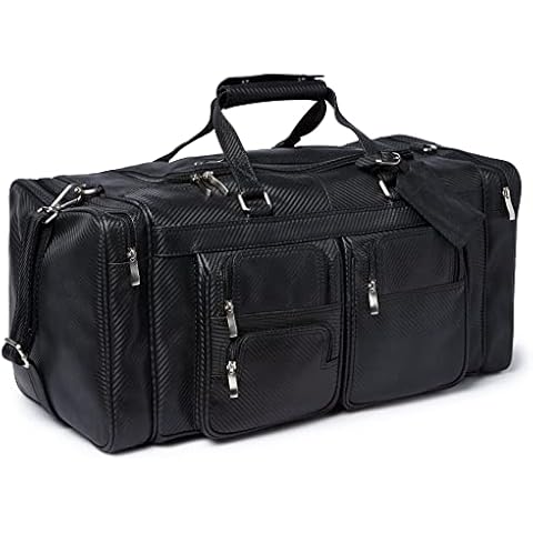 Viosi Handmade Leather Duffle Bags for Men | 22 inch Mens Leather Travel Bag | Malibu Weekender Luggage | Buffalo Leather Duffel Bag For Men | Carry On Bag | Sports Gym Overnight | Great Gift Idea Cover