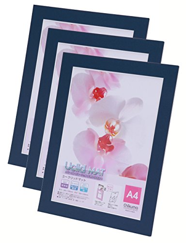 【まとめ買いセット】 Chikuma フォトフレーム Uclidマット A4 アイ 3枚セット 15858-5