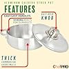 Chef PRO Aluminum Caldero Stock Pot with Lid, 9.3 Quart, Superior Cooking Performance for Even Heat Distribution, Riveted Handles, Commercial Grade, Perfect for Serving Large & Small Groups #1