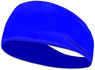Kuiaobaty Diademas de color sólido para hombre, color azul marino, diadema ancha para deportes, fitness, entrenamiento, correr, ciclismo, senderismo y yoga