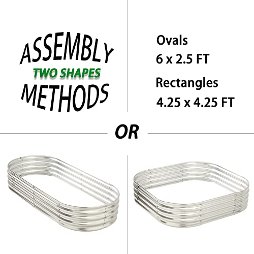 6 X 2.5 Ft Raised Garden Bed Metal Elevated Planter For Vegetable Flower Herb (2Pk) #TOP1