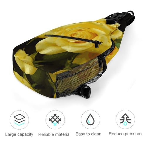 Bolso cruzado mochila casual para senderismo en amarillo miniatura 5