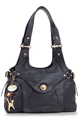 CATWALK COLLECTION - ROXANNA - Bolso de hombro - Cuero - Negro