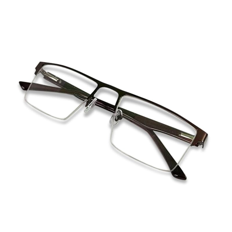 Redex Rectangle Half Rim Eyeglasses for Unisex Medium