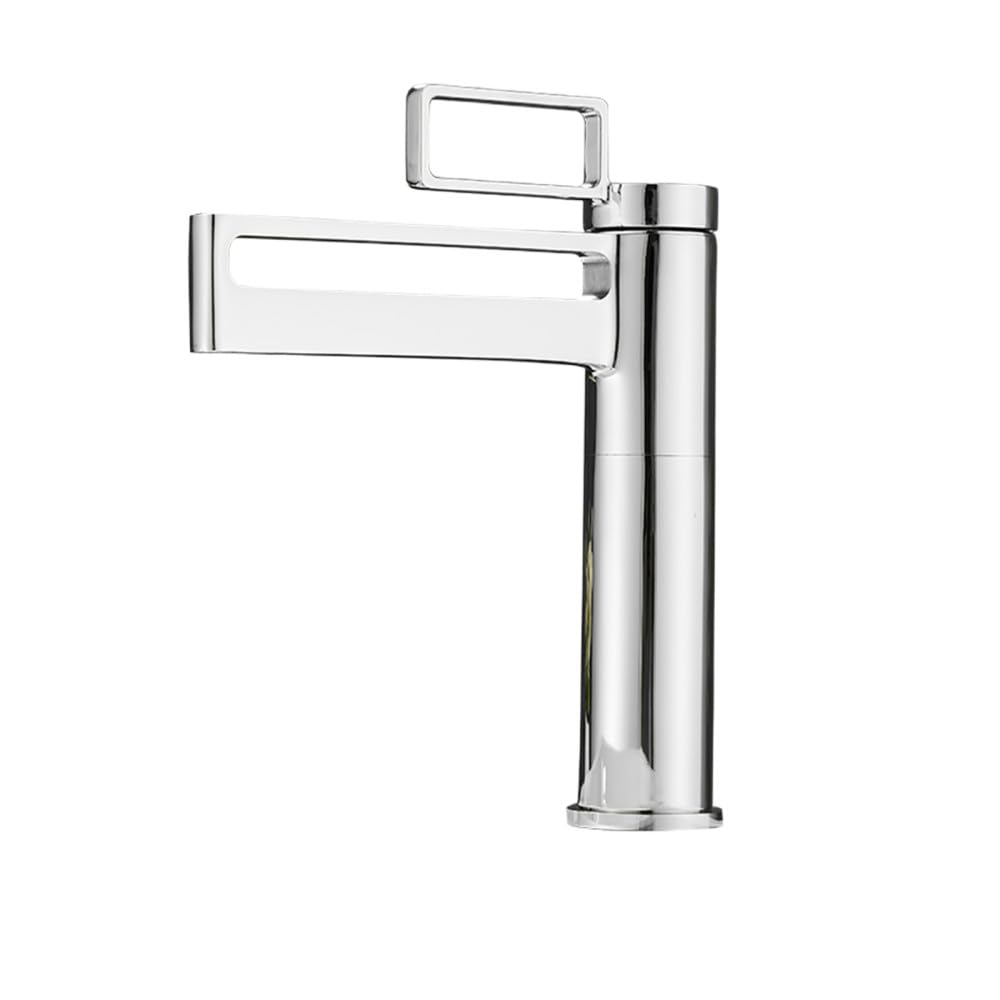 Mitigeur de lavabo noir style cascade pour salle de bain moderne