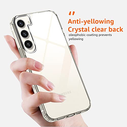 Image of AmazonBasics TPU Ultra Hybrid Clear Camera Protection Back Cover Case For Samsung Galaxy S23 5G - Crystal Clear
