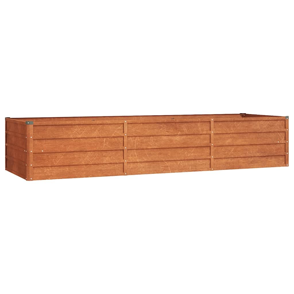 VIDAXL Corten Steel Raised Garden Bed 45 x 240 x 80cm Brown