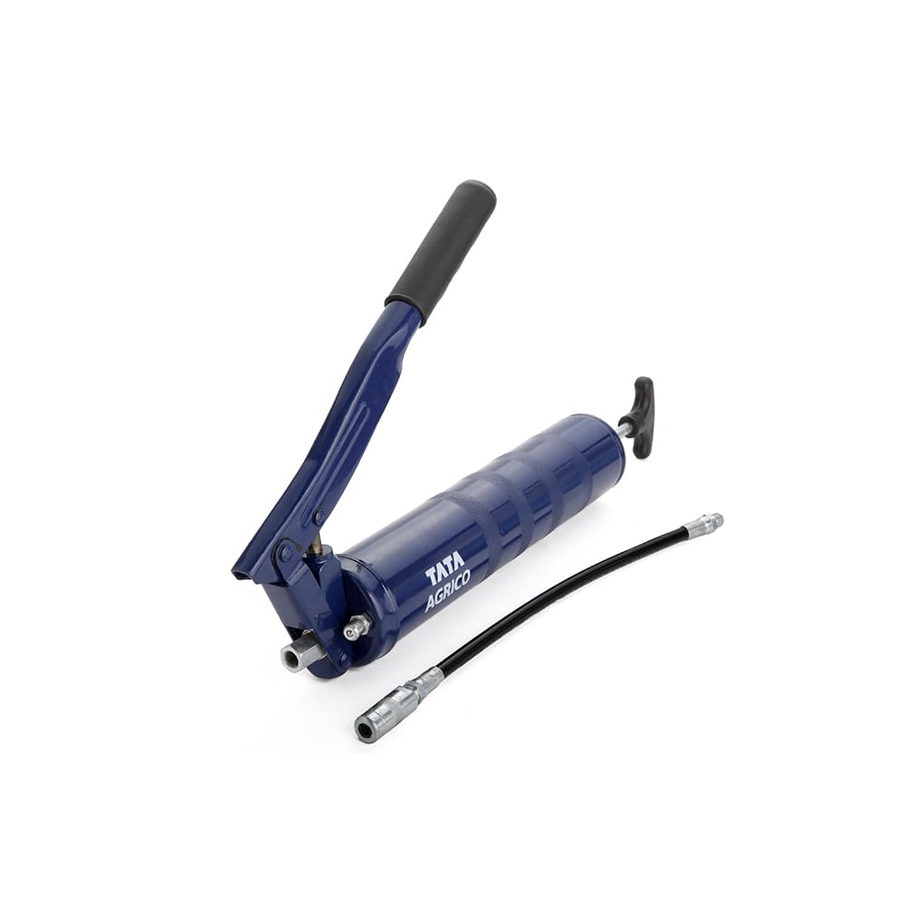 TATA Agrico Manual Grease Gun 500g (GGN005_NEW) | Aluminium Die Cast Head with Extensions | Precision Fit Plunger and Heavy Follower Spring | Lubrication for Workshop and Maintenance | Pack of 1 1