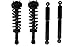 DTA 70018 Full Set 2 Front Complete Struts with Springs and Mounts + 2 Rear Shocks 4-pc Set, (2WD ONLY), 2004-2008 Ford F-150, 2006-2008 Lincoln Mark LT