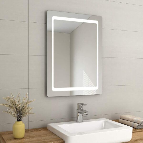 led anti fog frameless bathroom mirror with touch sensor, 3 light modes & adjustable brightness, led 40 18 x 24 inch