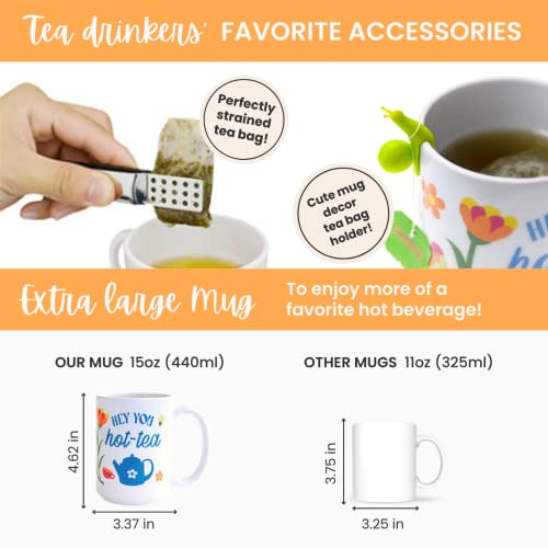 Tea Lovers Gifts For Women | Tea Gift Sets With Mug, Tea Bag Squeezer, Tea Bag Holder And If You Can Read This Novelty Fun Socks. Unique Tea Drinkers Gifts For Her, Mom, Grandmother, Teacher #TOP4