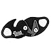 Alomejor Climbing Descender Self-Braking Stop 11-12.5mm Rope Grab Fall Equipment for Climbing (Black)