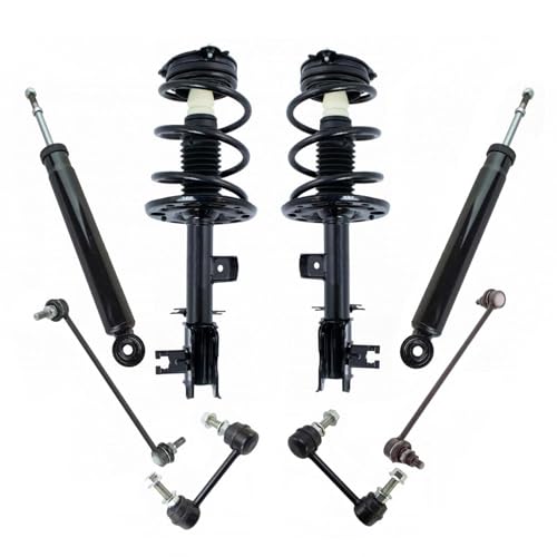 Image of TRQ Front and Rear Suspension Kit Complete Strut & Coil Spring Assembly Shock Absorber Sway Bar Stabilizer Link Compatible with 2009-2014 Nissan Murano