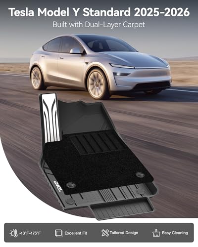 Image of 3W Floor Mats Metal Pedal for 2025 2026 Tesla Model Y Juniper Only Standard
