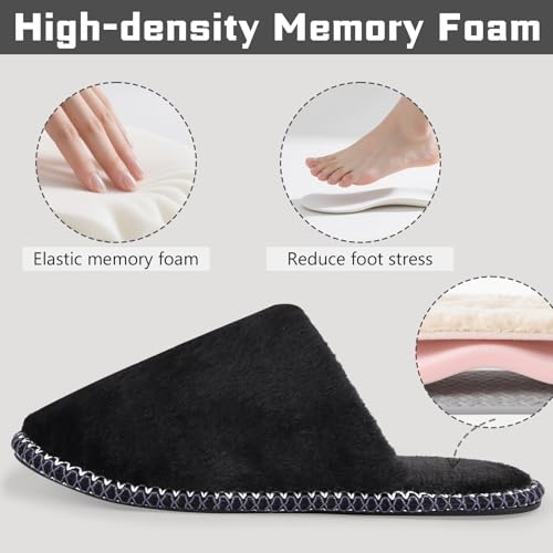ZOORON Slippers for Women Fuzzy Slippers Warm Cozy Soft Memory Foam House Shoes with Anti-Skid Sole for Indoor and Outdoor3