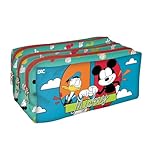DAC - Estojo Triplo com 3 Zíperes em Tecido - Mickey