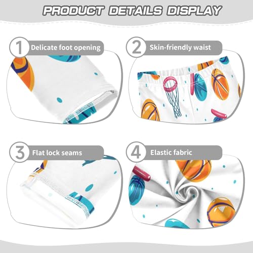 Toddler Girls Leggings Printed Yoga Pants Leggings Basketball Balls Hoop for Kids3