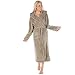 Produktbild CelinaTex Samos Bademantel Kapuze Damen Herren M Taupe Sherpa-Fleece Morgenmantel wadenlang Saunamantel Unisex